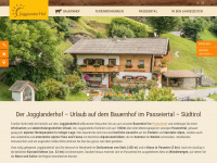 jogglanderhof.it Webseite Vorschau