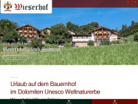wieserhof.it Webseite Vorschau