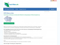 kwl-filter.ch Webseite Vorschau