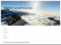 oneday.ch Webseite Vorschau