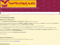 trommelschule-alafia.de Webseite Vorschau