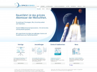 spacescience.ch Webseite Vorschau