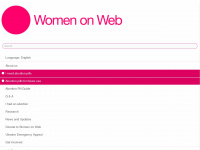 womenonweb.org Webseite Vorschau