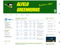 alfeld-greenhorns.de Webseite Vorschau