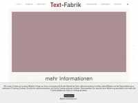 text-fabrik.de Webseite Vorschau