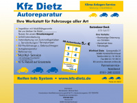 kfz-dietz.de Webseite Vorschau