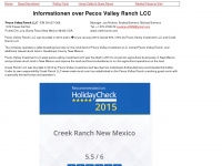 pecos-valley-ranch.com Webseite Vorschau