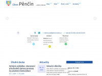 pencin-obec.cz Webseite Vorschau