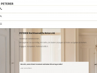 peterer-legal.com Webseite Vorschau