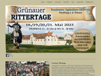 gruenauer-rittertage.de Webseite Vorschau