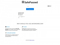 safepasswd.com Webseite Vorschau