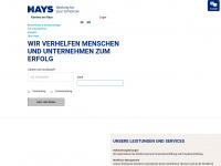hays.at Webseite Vorschau
