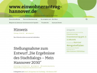 einwohnerantrag-hannover.de Webseite Vorschau