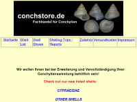 conchstore-shop.de Webseite Vorschau