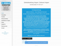 zahnbehandlung-ungarn.ch Webseite Vorschau