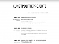 kunstpolitikprojekte.wordpress.com Webseite Vorschau