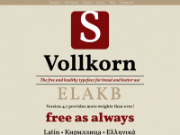 vollkorn-typeface.com Webseite Vorschau