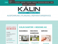 kaelin-sanitaer.ch Webseite Vorschau