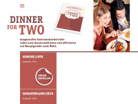 dinner-for-two.ch Webseite Vorschau