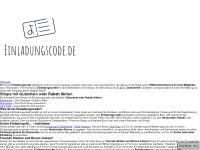 einladungscode.de Webseite Vorschau