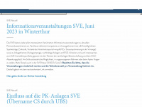 sve.ch Webseite Vorschau