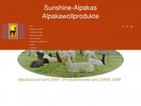 sunshine-alpakas.de Webseite Vorschau