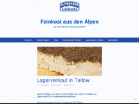 alpinefeinkost.de Webseite Vorschau