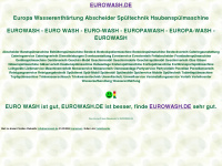 eurowash.de Webseite Vorschau