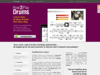 how2play-drums.com Webseite Vorschau