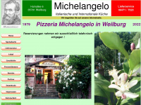 pizzeria-michelangelo-weilburg.de Webseite Vorschau