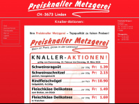 pkmetzgerei.ch Webseite Vorschau