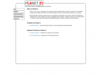 planet21.ch Webseite Vorschau