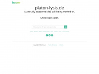 platon-lysis.de Webseite Vorschau