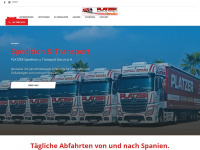 platzer-transporte.at Webseite Vorschau