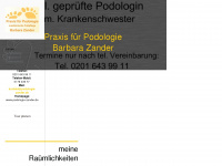 podologie-zander.de Webseite Vorschau
