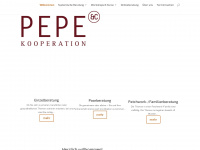 pepe-kooperation.de Webseite Vorschau