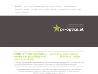 pr-optics.at Webseite Vorschau
