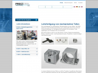 precisteel.ch Webseite Vorschau