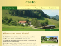 preislhof.at Webseite Vorschau