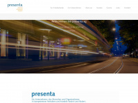 presenta.ch Webseite Vorschau
