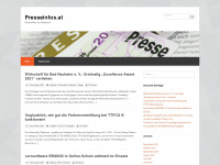presseinfos.at Webseite Vorschau