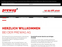 prewag.ch Webseite Vorschau