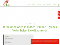 priflori.ch Webseite Vorschau