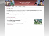 pro-regio-stiftung.de Webseite Vorschau