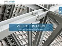 pro-steel.at Webseite Vorschau