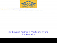 proeger-baustoffe.de Webseite Vorschau