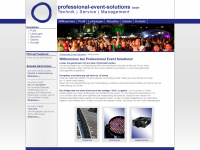 professional-event-solutions.de Webseite Vorschau