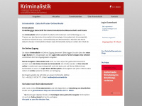 kriminalistik.de Webseite Vorschau