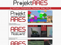 projekt-ares.de Webseite Vorschau