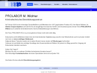 prolabor.ch Webseite Vorschau